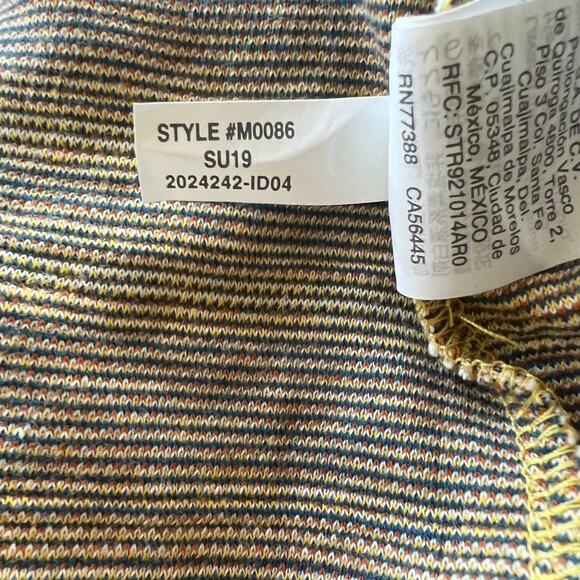 Madewell Texture & Thread Striped Tie Front Tank Size Large - Picture 13 of 14